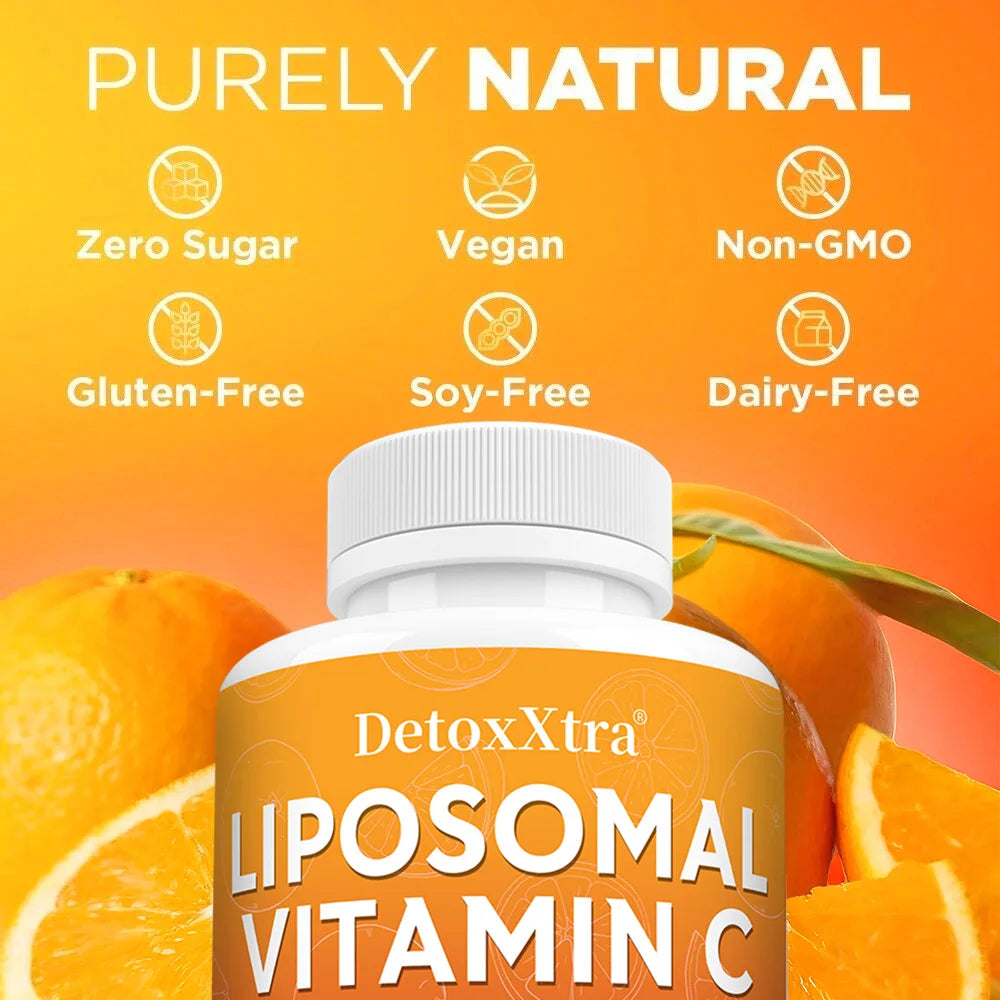 Liposomal Vitamin C 1700mg, High Absorption, Powerful Antioxidant, Supports Collagen Production, Immune & Skin Health