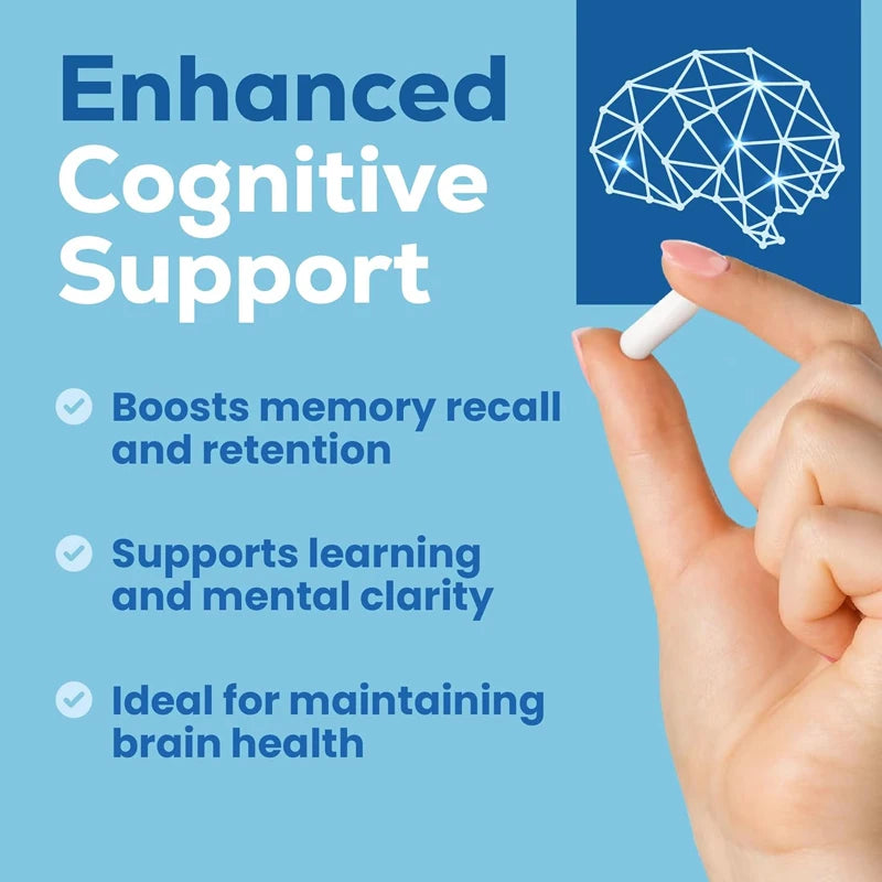 Magnesium L-Threonate Supplement, Support Brain Health, Focus, Memory & Nervous System, Relieve Muscle Cramps for Body Wellness