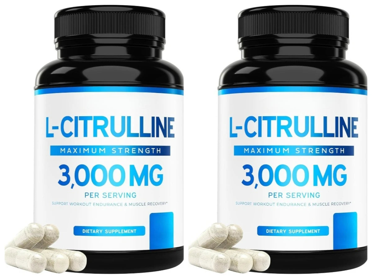 L-Citrulline 3000mg 60 Capsules Supplement for Men & Women Muscle Recovery Support Vegan Non-GMO Fitness Performance