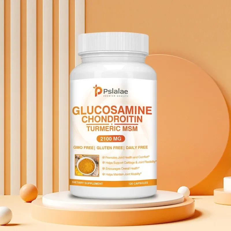 Chondroitin Turmeric MSM Glucosamine Triple Strength 2100 Mg for Hips, Knees, Joints & Back Comfort - Joint Supplements