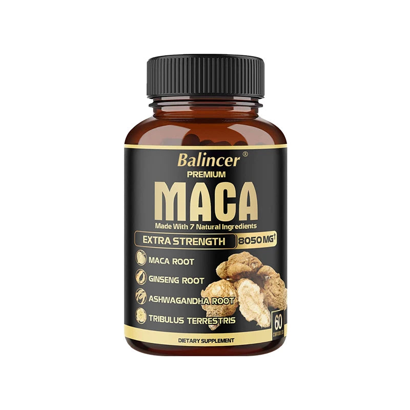 Powerful Maca Capsules, Boosts Vitality and Performance, Essential for Men, Supplement for Boosting Endurance and Strength