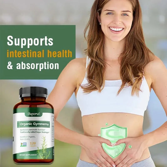 Organic Gymnema - Supports Balanced Glucose Metabolism and Energy Health, Enhances Absorption, and Provides Nutritional Support