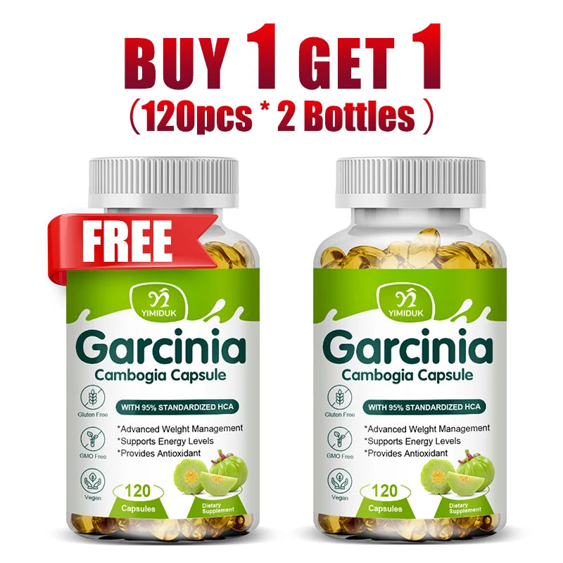 Buy 2 Get 2 Free! Garcinia Cambogia Extract Capsules, for Weight Loss, Energy Levels, Provides Antioxidant, Men & Women
