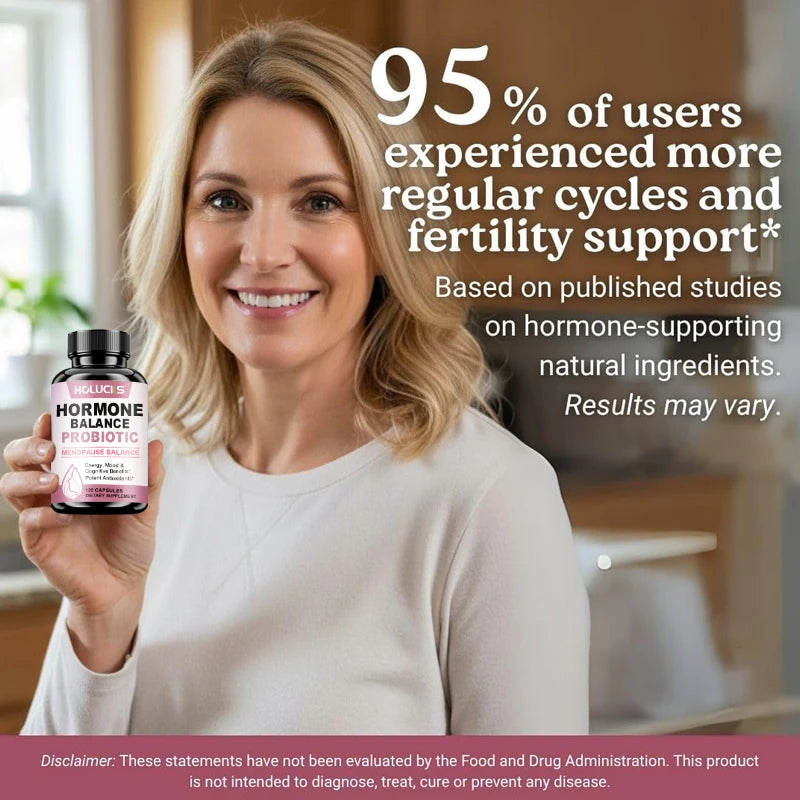 HOLUCKS Hormone Balance Supplement for Women, with Maca Root, Tribulus, Ashwagandha, Support Menopause Relief, Mood & Energy