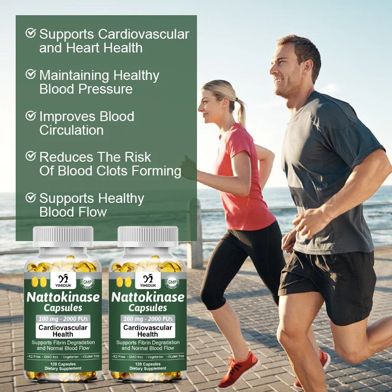 YIMIDUK Premium Nattokinase Supplement, Supports Heart Health, Normal Blood Flow, Fibrin Degradation & Circulatory Wellness