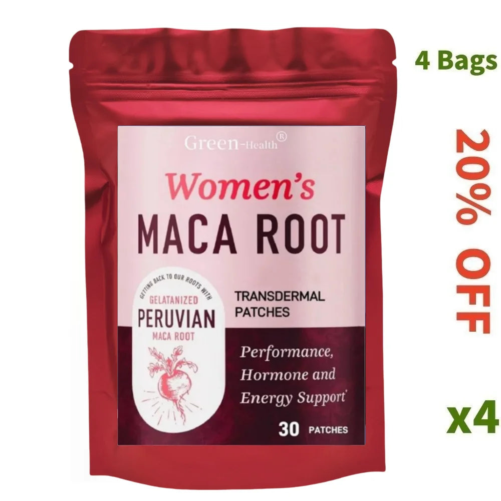 30 Count Women's Maca Root Transdermal Patches Boost Energy Support Hormone Balance And Menopause Symptoms