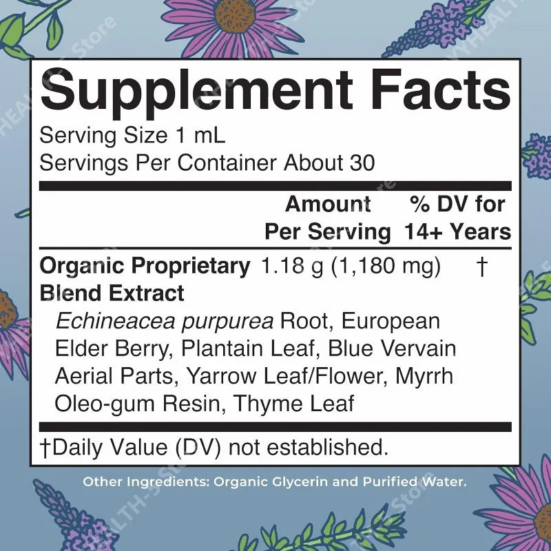 Lymphatic Support Drops Organic Lymphatic Cleanse Immune Support Supplement| Lymphatic Support with Echinacea 30 Servings