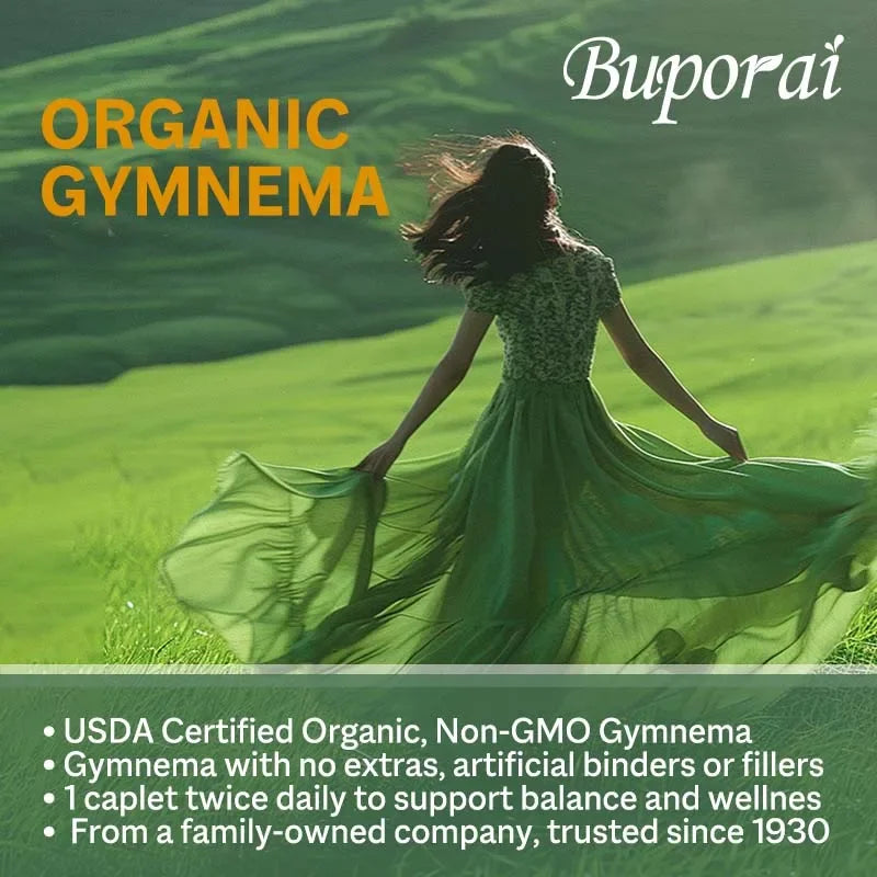 Organic Gymnema - Supports Balanced Glucose Metabolism and Energy Health, Enhances Absorption, and Provides Nutritional Support