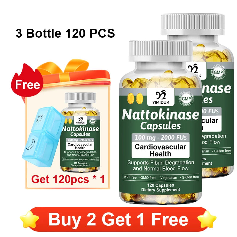 YIMIDUK Premium Nattokinase Supplement, Supports Heart Health, Normal Blood Flow, Fibrin Degradation & Circulatory Wellness