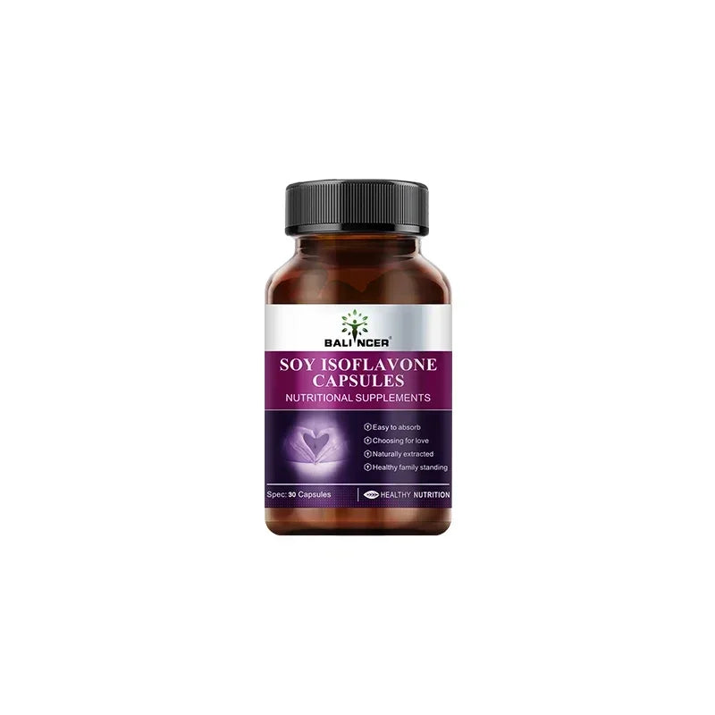 Soy Isoflavone Capsules, Women's Health Hormone Balance, Menopause Relief, Mood Support, Non-GMO Female Nutritional Supplement