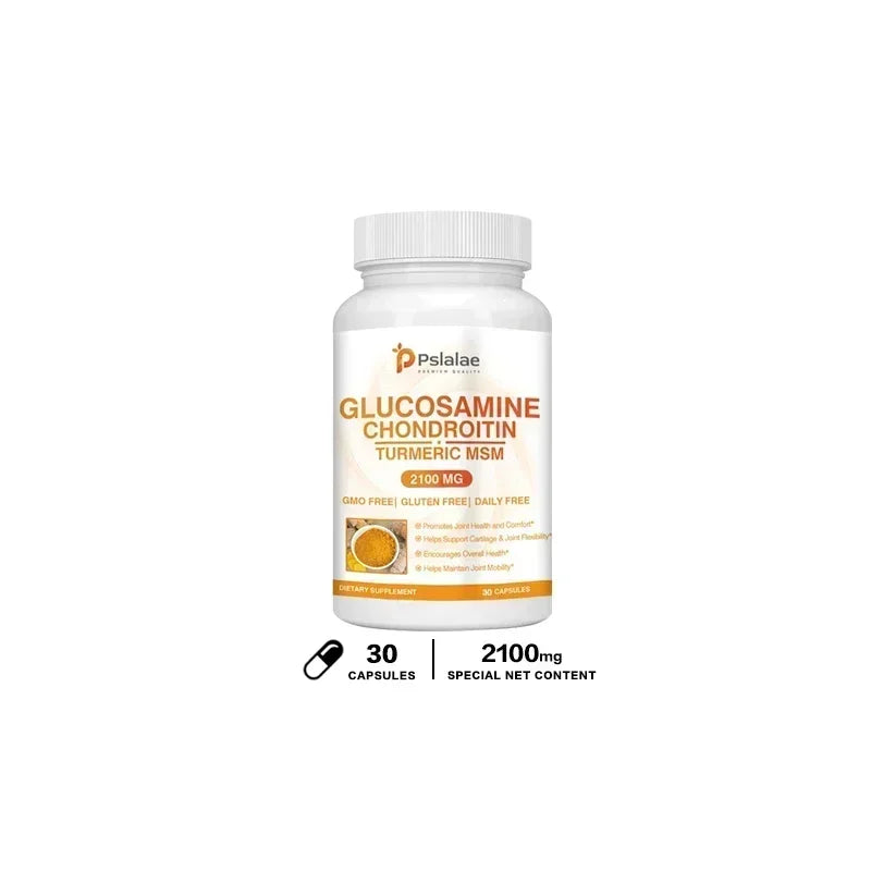 Chondroitin Turmeric MSM Glucosamine Triple Strength 2100 Mg for Hips, Knees, Joints & Back Comfort - Joint Supplements
