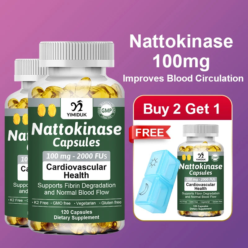 YIMIDUK Premium Nattokinase Supplement, Supports Heart Health, Normal Blood Flow, Fibrin Degradation & Circulatory Wellness