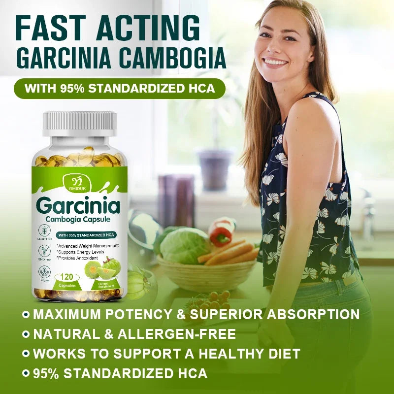 Buy 2 Get 2 Free! Garcinia Cambogia Extract Capsules, for Weight Loss, Energy Levels, Provides Antioxidant, Men & Women