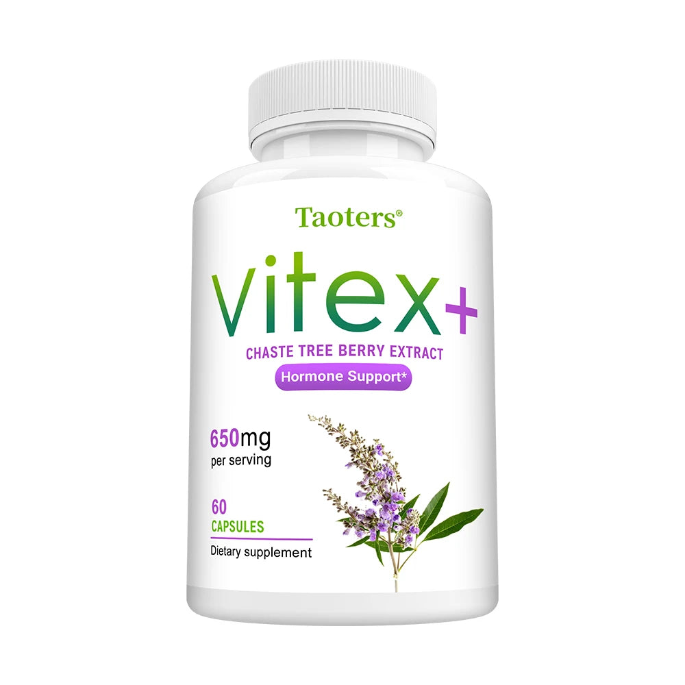 Vitex Berry Extract, Complete Herbal Supplement for Women's Menopause, Improves Skin, Regulates Mood, Promote Sleep, Non-GMO