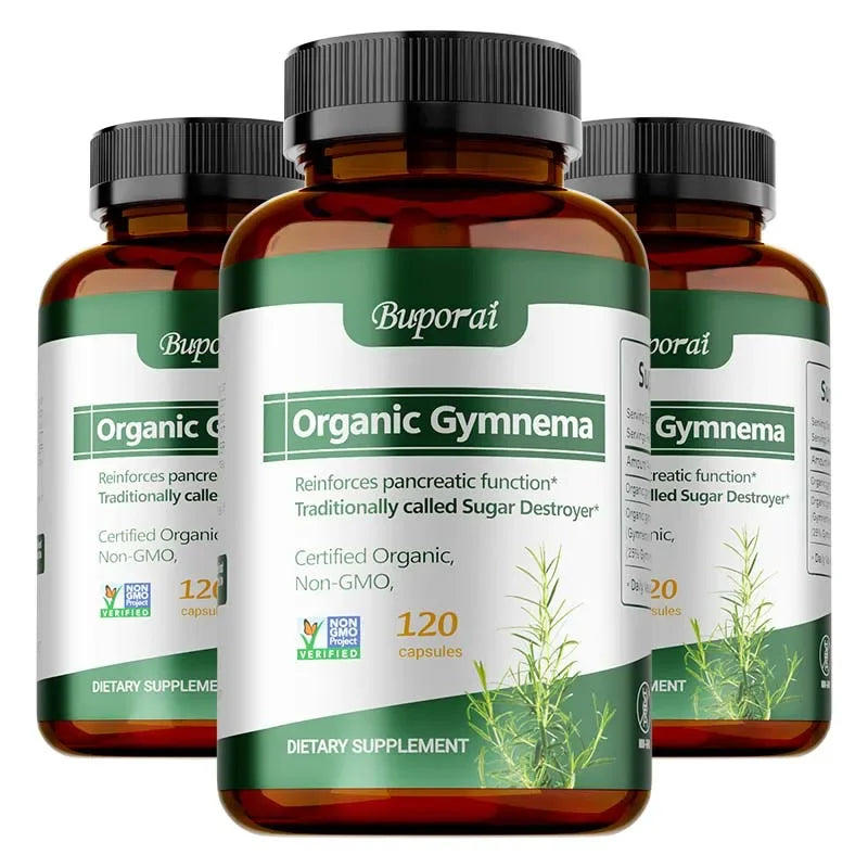 Organic Gymnema - Supports Balanced Glucose Metabolism and Energy Health, Enhances Absorption, and Provides Nutritional Support