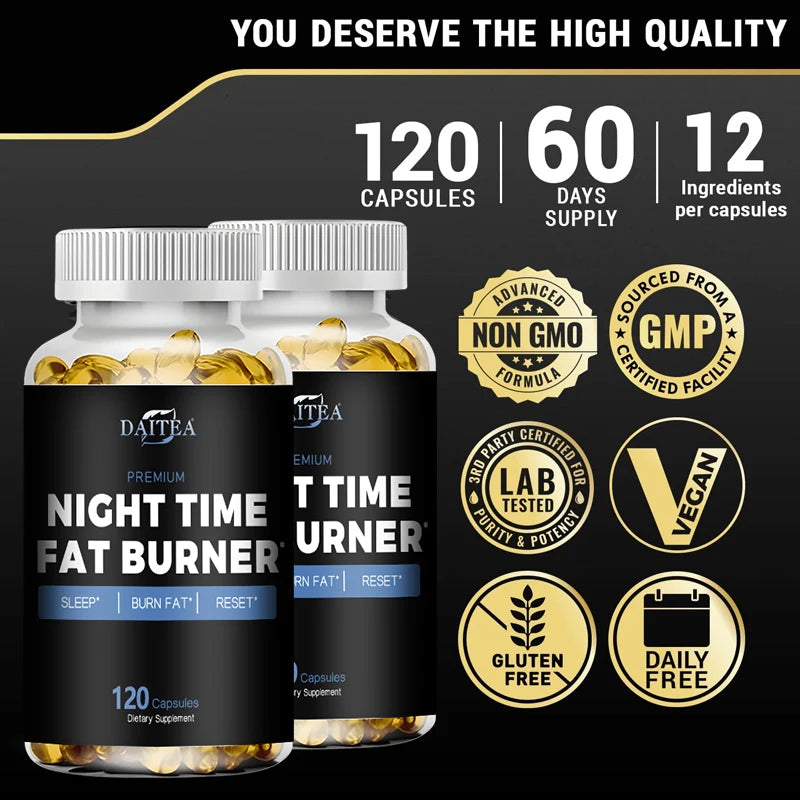 Nighttime Weight Loss Supplements - Thermogenic Metabolism Booster for Weight Loss and Immune Health