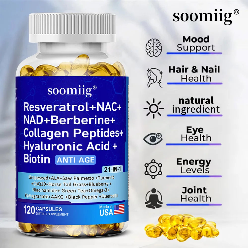 Collagen Capsules - Bone and Joint Health, Anti-aging, Firming Skin, Hair, Nails, Skin Health, Collagen Peptide Supplements