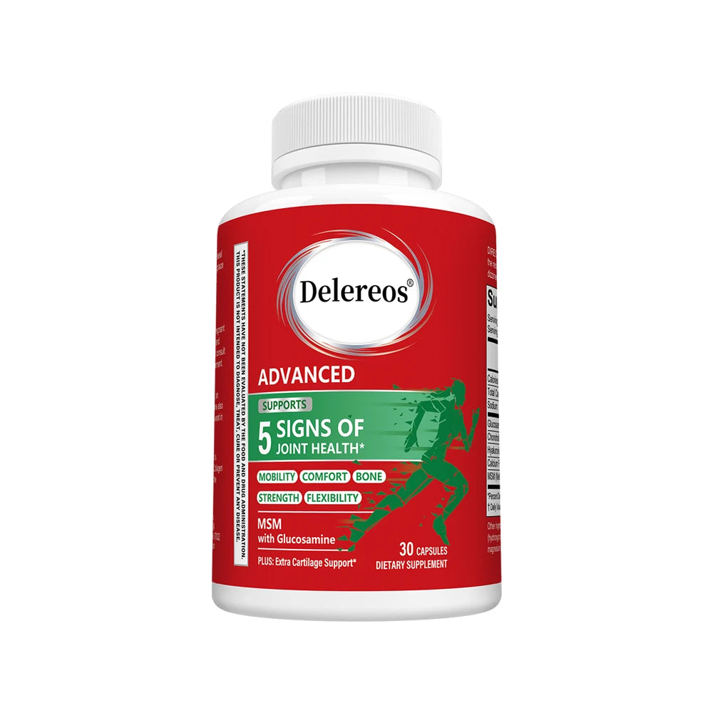 Glucosamine Chondroitin MSM Capsules, Hips Knees Joint Support, Antioxidant Immune, Flexibility & Mobility Supplement for Adults