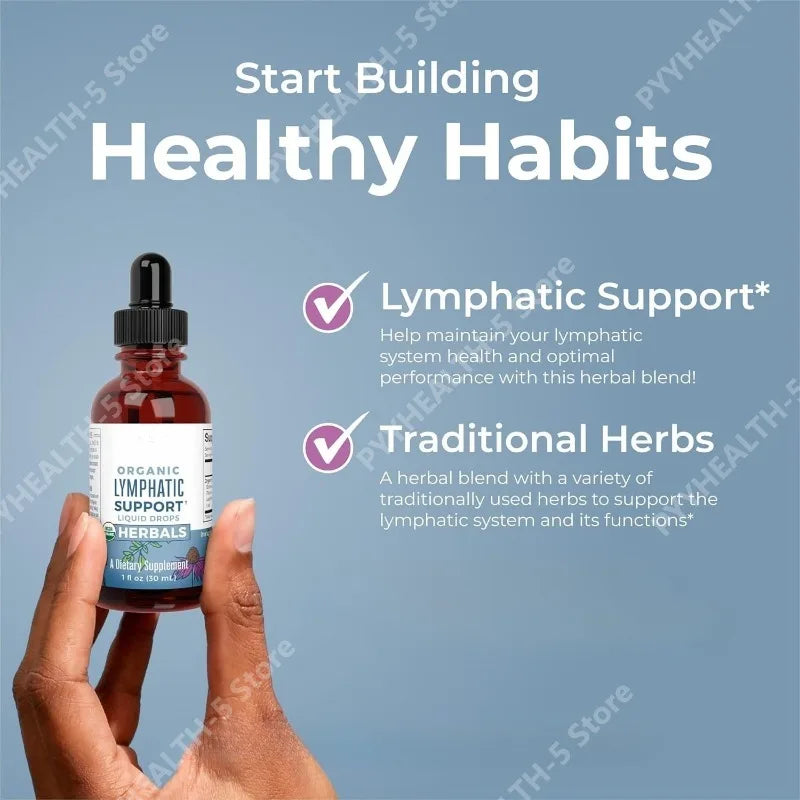Lymphatic Support Drops Organic Lymphatic Cleanse Immune Support Supplement| Lymphatic Support with Echinacea 30 Servings