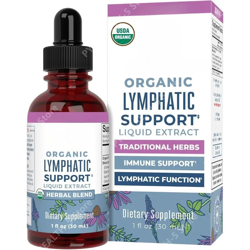 Lymphatic Support Drops Organic Lymphatic Cleanse Immune Support Supplement| Lymphatic Support with Echinacea 30 Servings