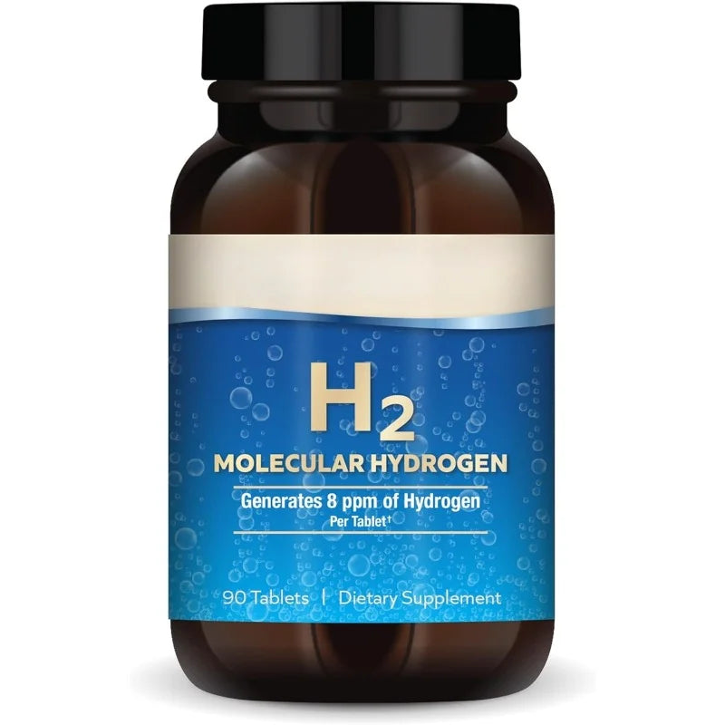 Molecular Hydrogen H2 Tablets 90 Count Elemental Magnesium 8 PPM GMO-Free General Wellness Supplement for Health Maintenance