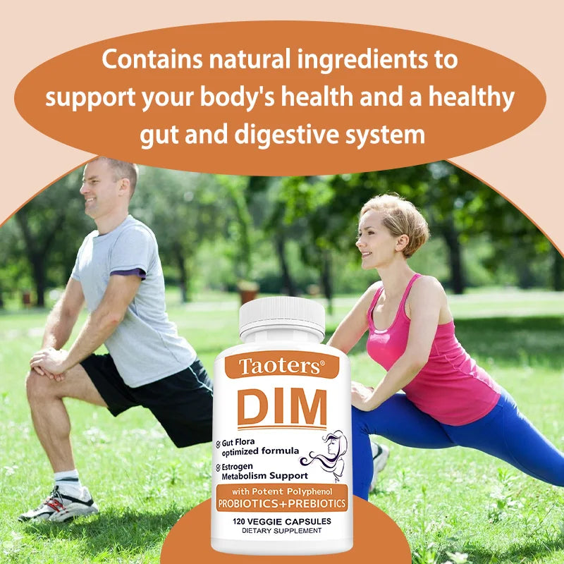 DIM Supplement - Support Hormone Balance, Menopause Prostate Health, Improve Sleep, Metabolism, Muscle Mass, Balances Gut Flora