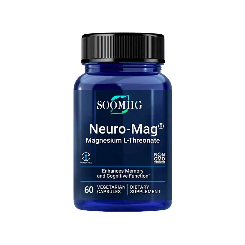 Magnesium Threonate 2000 Mg Capsules, High Absorption Rate, Support Brain Memory and Cognitive Supplement, Relieve Stress