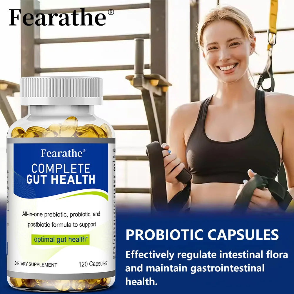 Probiotics Prebiotics & Postbiotics Complex Capsules, Digestive, Gut & Immune Wellness Supplement  for Women & Men, Vegetarian