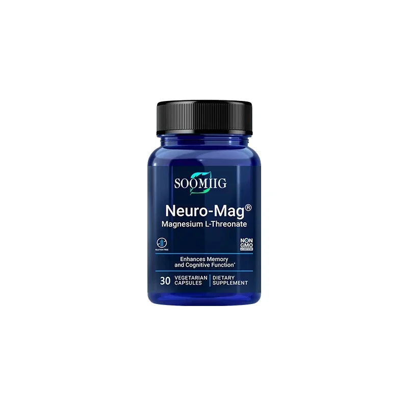 Magnesium Threonate 2000 Mg Capsules, High Absorption Rate, Support Brain Memory and Cognitive Supplement, Relieve Stress