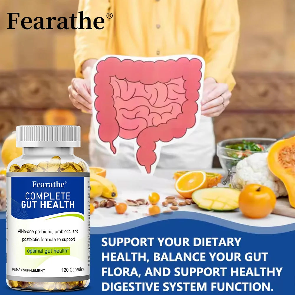 Probiotics Prebiotics & Postbiotics Complex Capsules, Digestive, Gut & Immune Wellness Supplement  for Women & Men, Vegetarian