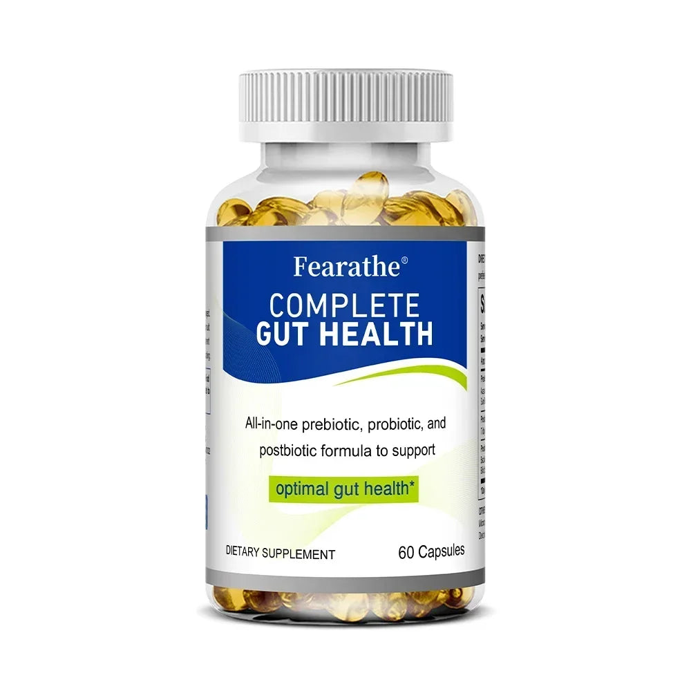 Probiotics Prebiotics & Postbiotics Complex Capsules, Digestive, Gut & Immune Wellness Supplement  for Women & Men, Vegetarian