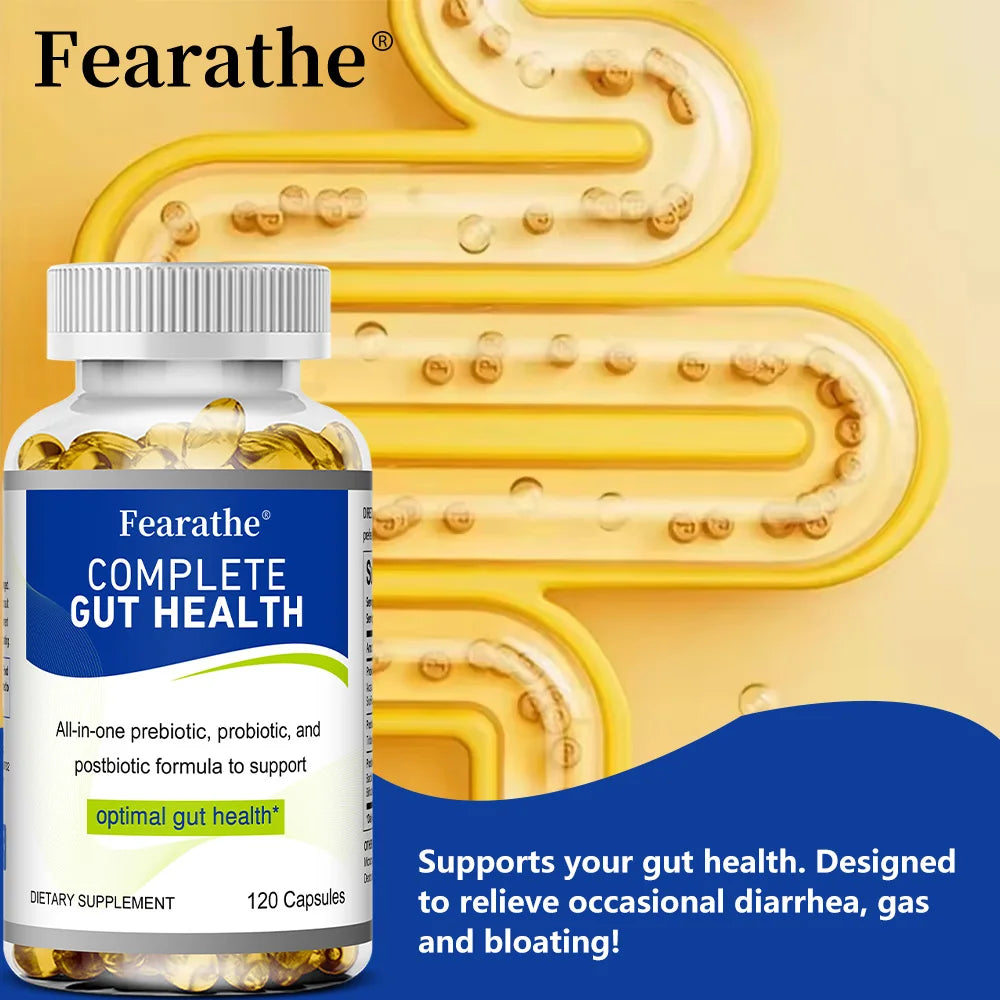 Probiotics Prebiotics & Postbiotics Complex Capsules, Digestive, Gut & Immune Wellness Supplement  for Women & Men, Vegetarian