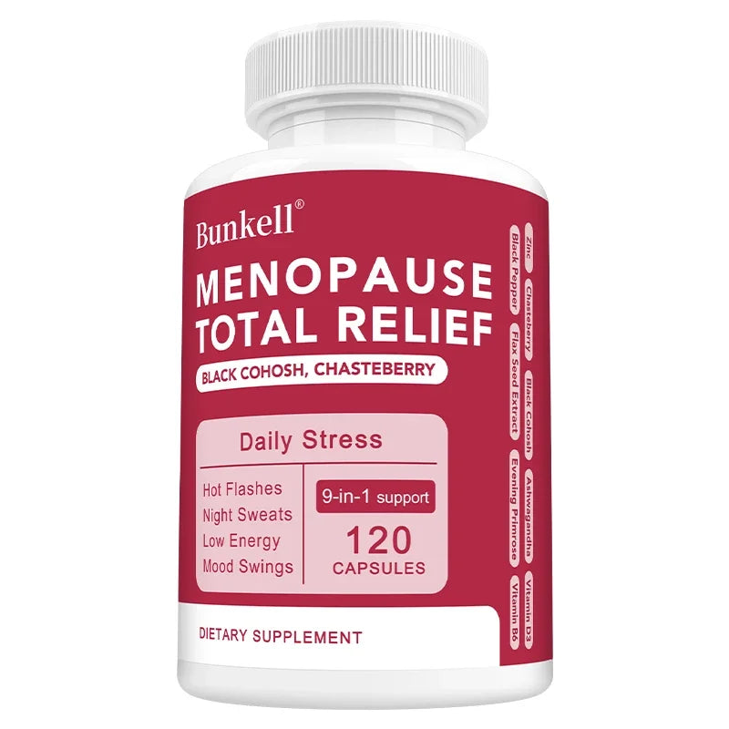 9-in-1 Herbal Menopause Supplement for Women - Hormone Balance Capsules for Night Sweats Hot Flashes & Mood Swings, Vegan