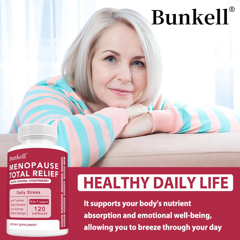 9-in-1 Herbal Menopause Supplement for Women - Hormone Balance Capsules for Night Sweats Hot Flashes & Mood Swings, Vegan