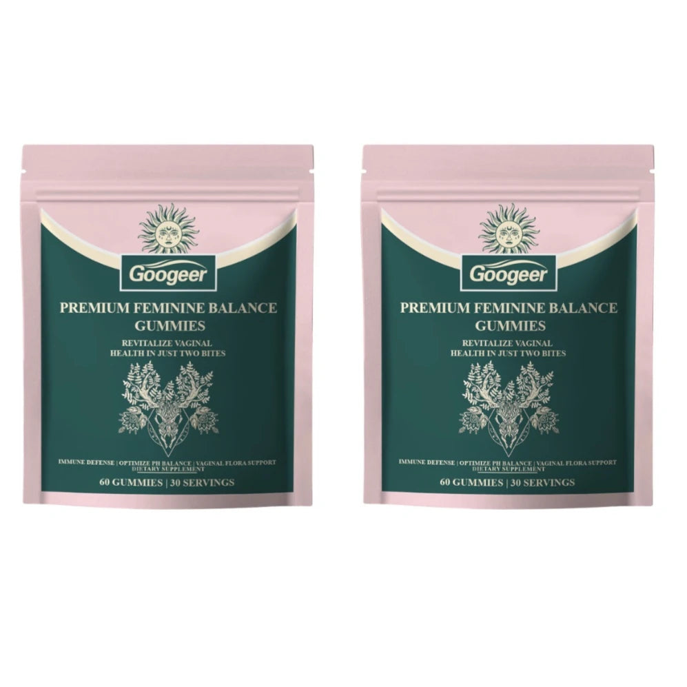 Googeer Women's Balance Gummies with Vitamin C Pineapple Fruit Powder Daily Supplement 60 Count 30 Servings for Women Wellness