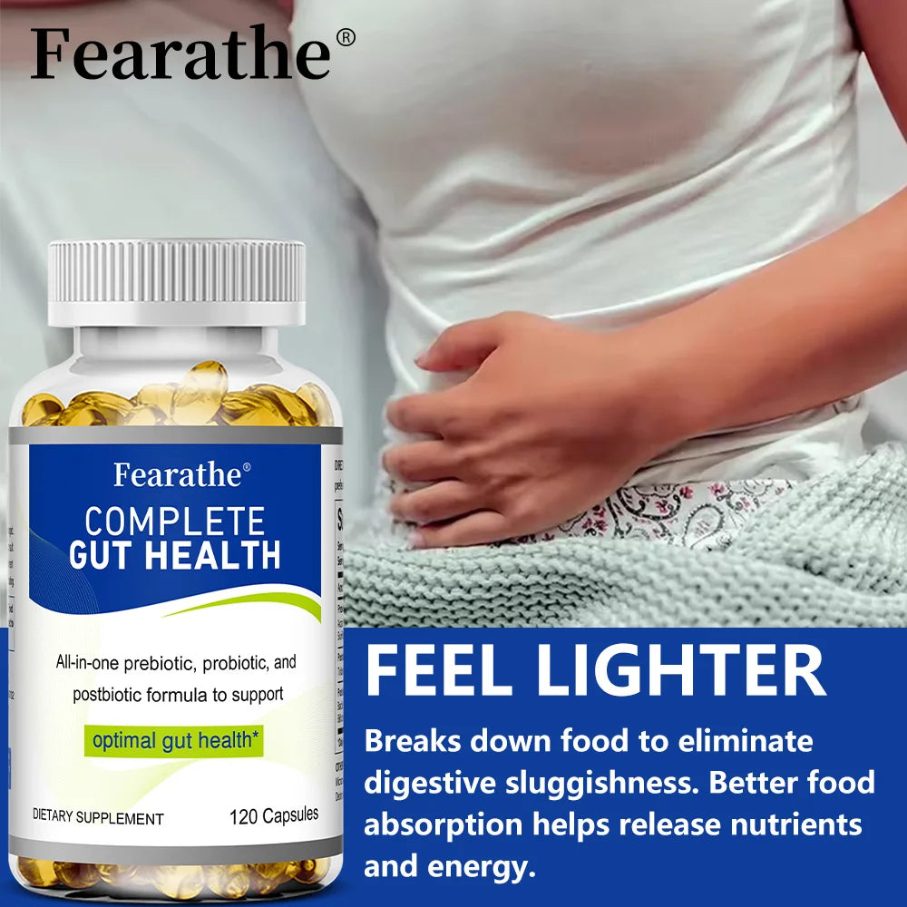 Probiotics Prebiotics & Postbiotics Complex Capsules, Digestive, Gut & Immune Wellness Supplement  for Women & Men, Vegetarian