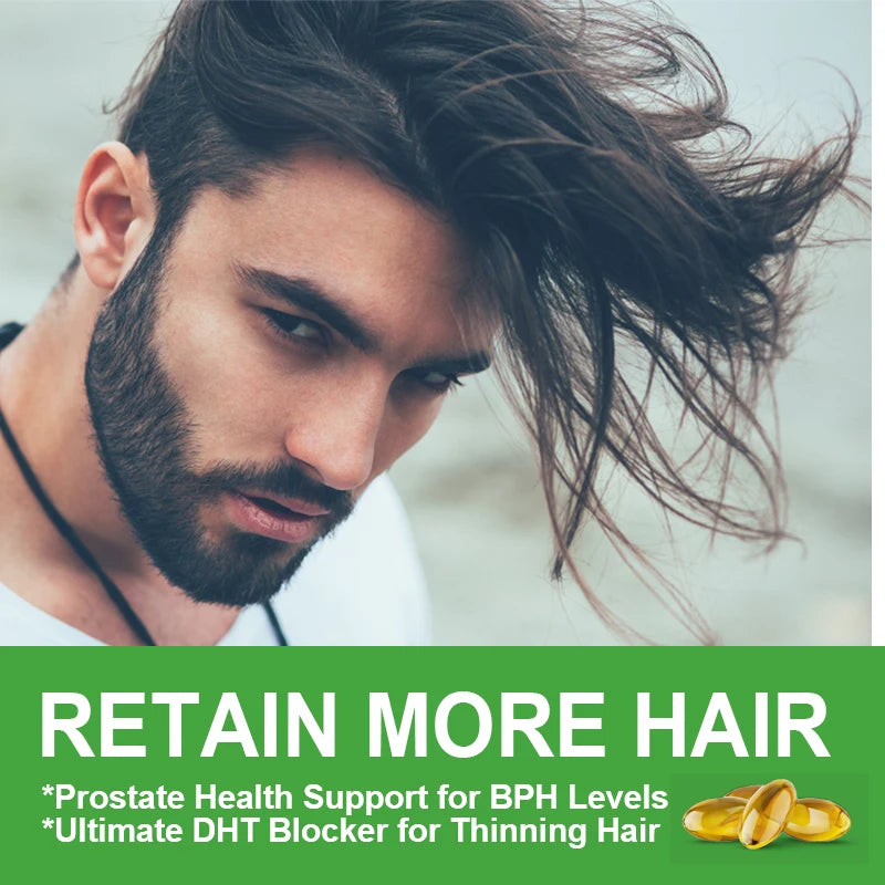 YIMIDUK Pure Saw Palmetto 300mg Supplement, Supports Prostate Health, Urinary Flow, Hair Regrowth & Overall Male Wellness