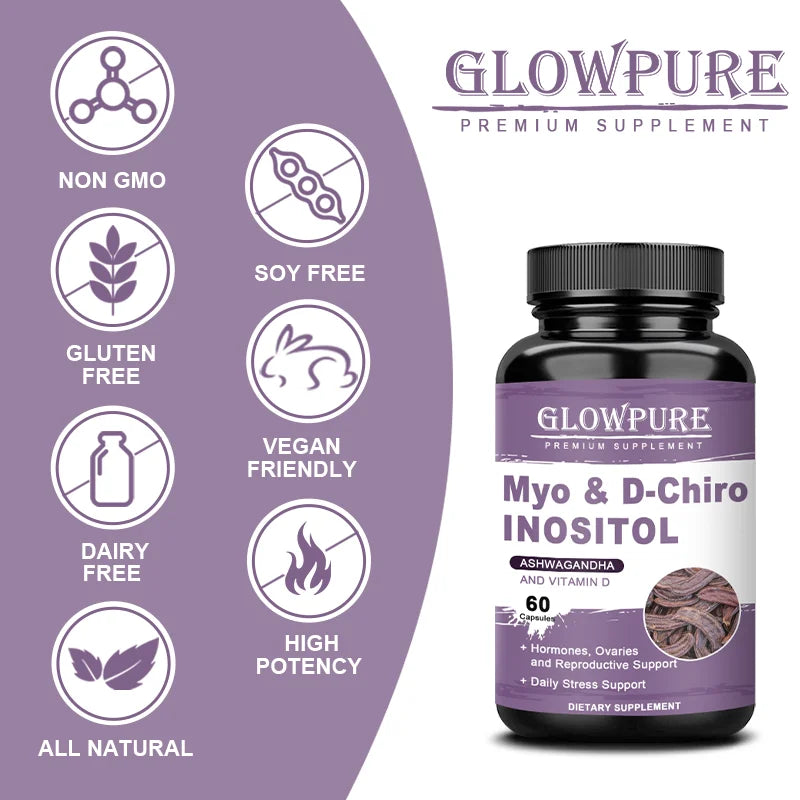 Hormone Balance Supplement for Women - Inositol with D3 for Menstrual Regulation, Hair Growth & Fat Support